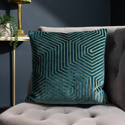 Paoletti Evoke Velvet Feather Fill Cushion 2 Pack in 5 Colours, 45 x 45 cm – view 3