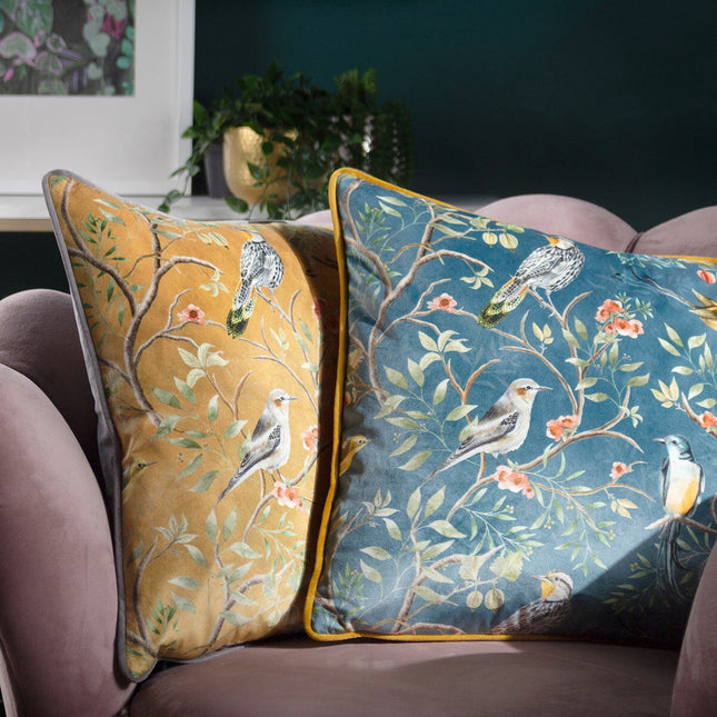 Wylder Chinoiserie Feather Fill Cushion 2 Pack in 2 Colours, 43 x 43 cm