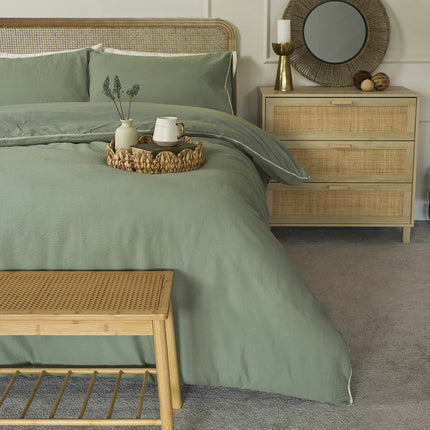 Belledorm Avantika Sage Cotton Bedding Set in 4 Sizes – view 3