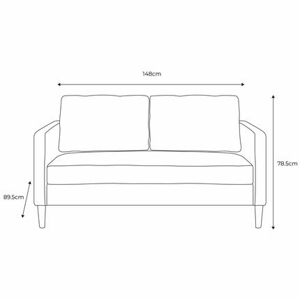 Gallery Osborne Brown Leather 2 Seater Sofa – view 2