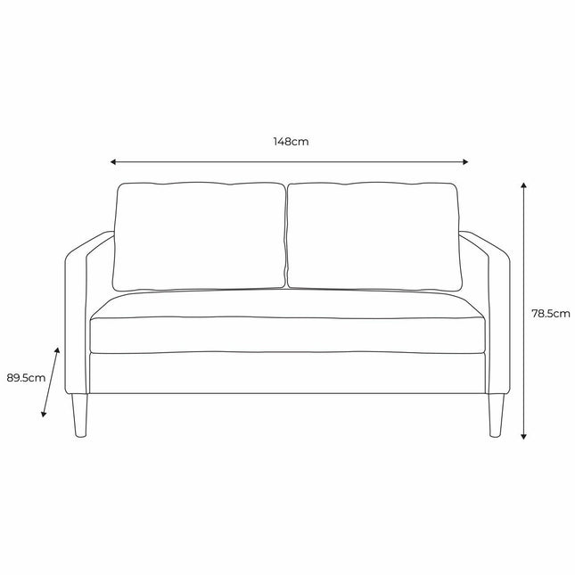 Gallery Osborne Brown Leather 2 Seater Sofa – view 2