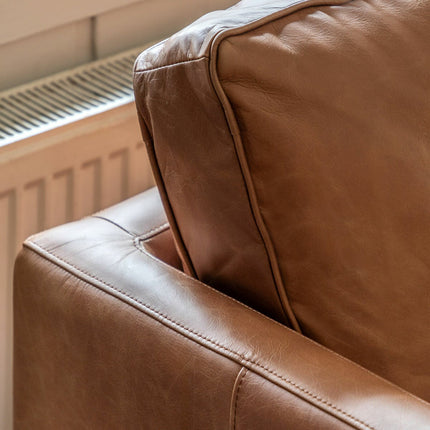 Gallery Osborne Brown Leather 2 Seater Sofa – view 4