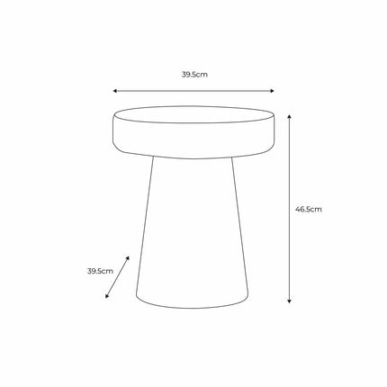 Gallery Murano White Glass Side Table – view 2