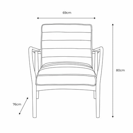 Gallery Datsun Boucle Fabric Armchair – view 2