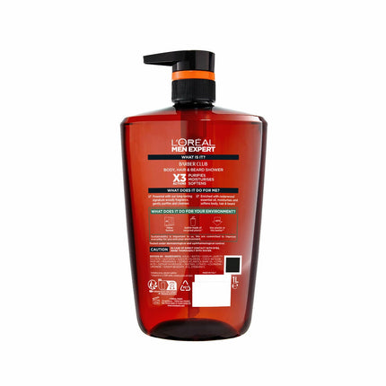 L'Oreal Men Expert Barber Club, XXL Shower Gel 1L – view 2
