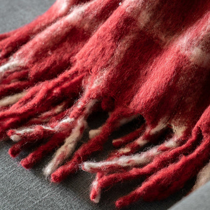 Gallery Heritage Check Faux Mohair Throw in 2 Colours, 130 x 170 cm – view 5
