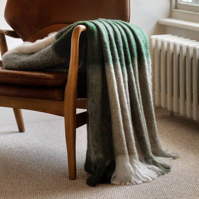 Gallery Heritage Check Faux Mohair Throw in 2 Colours, 130 x 170 cm – view 2