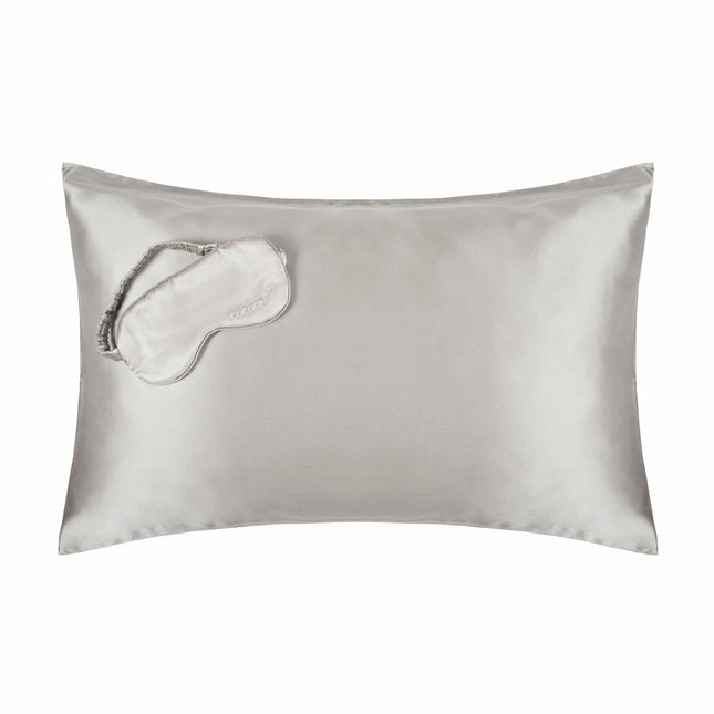 Cocoonzzz 100% Mulberry Silk Pillowcase & Eyemask Set, Platinum – view 2