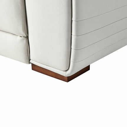 Aiden & Ivy Karson Cream Leather Power Reclining Sectional Sofa – view 7