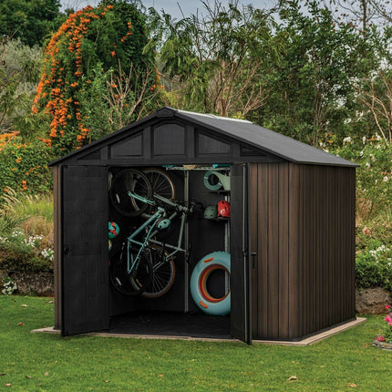 Keter Rosewood Summit 10ft x 8ft (3.05 x 2.43m) Storage Shed – view 8