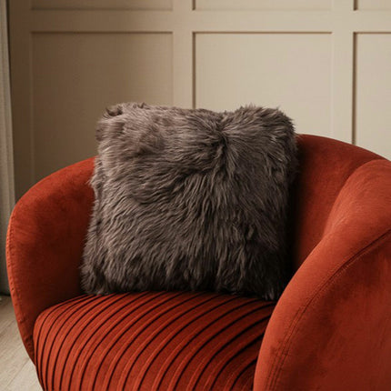 Bowron Double Sided Sheepskin Cushion, 35 x 35cm in 6 Colours – view 2