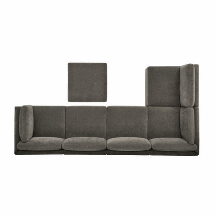 Thomasville Fallon Grey 6 Piece Modular Fabric Sofa – view 3