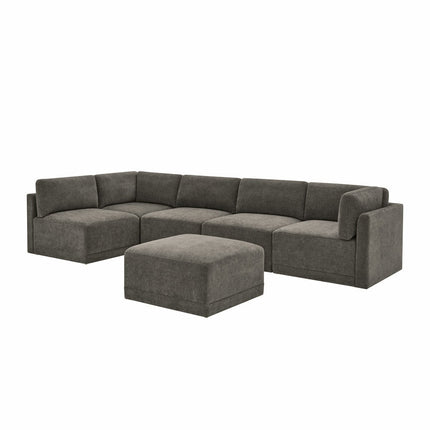 Thomasville Fallon Grey 6 Piece Modular Fabric Sofa – view 8