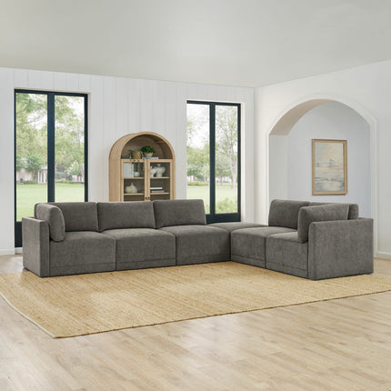 Thomasville Fallon Grey 6 Piece Modular Fabric Sofa – view 6