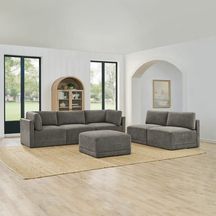 Thomasville Fallon Grey 6 Piece Modular Fabric Sofa – view 7