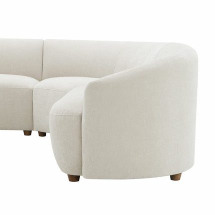 Dolen Beige Fabric 3 Piece Corner Sofa – view 5