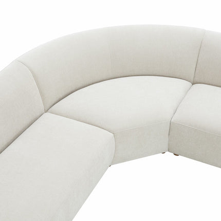 Dolen Beige Fabric 3 Piece Corner Sofa – view 4