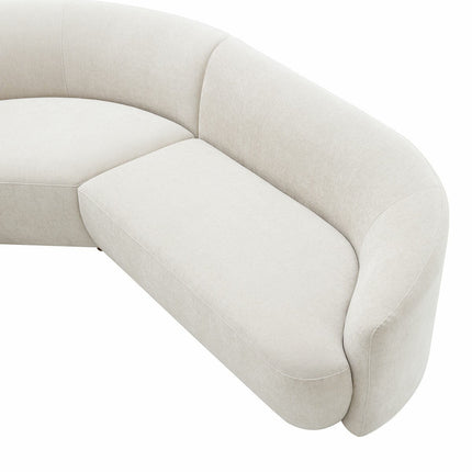 Dolen Beige Fabric 3 Piece Corner Sofa – view 6