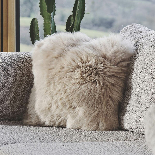 Bowron Single Sided Sheepskin Cushion, 35 x 35cm in 7 Colours