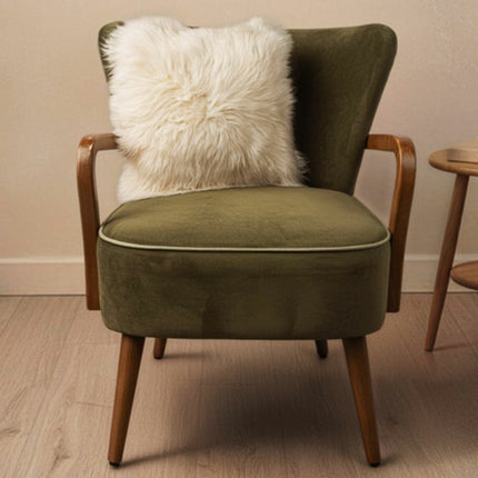 Bowron Single Sided Sheepskin Cushion, 35 x 35cm in 7 Colours – view 2