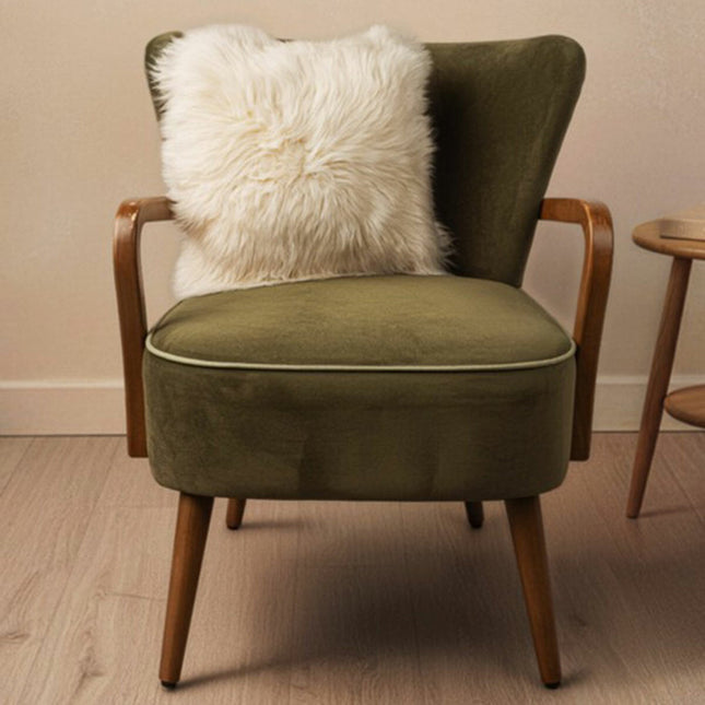 Bowron Single Sided Sheepskin Cushion, 35 x 35cm in 7 Colours – view 2
