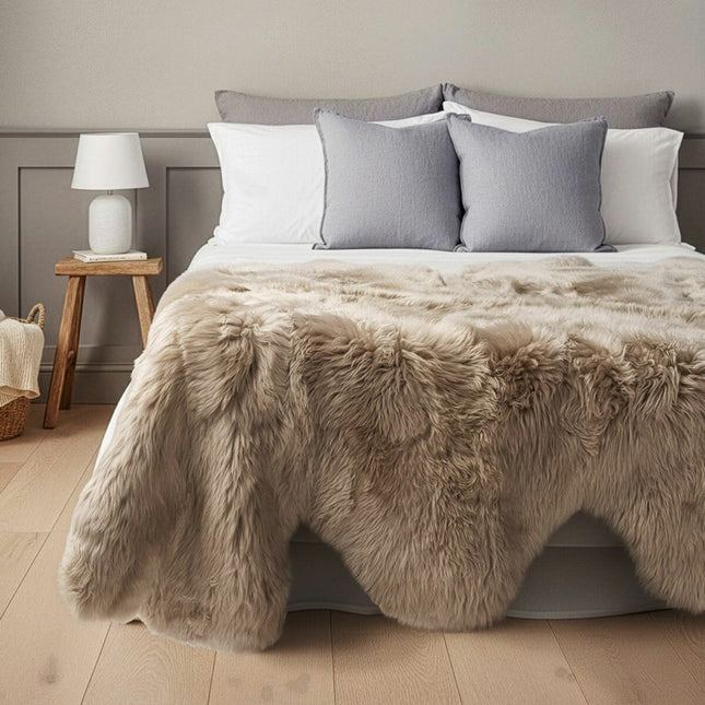 Bowron Longwool 100% Sheepskin Octo Rug in 5 Colours