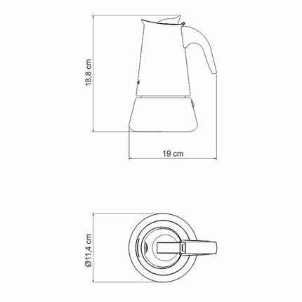 Tramontina Stainless Steel Moka Pot, 350ml – view 5