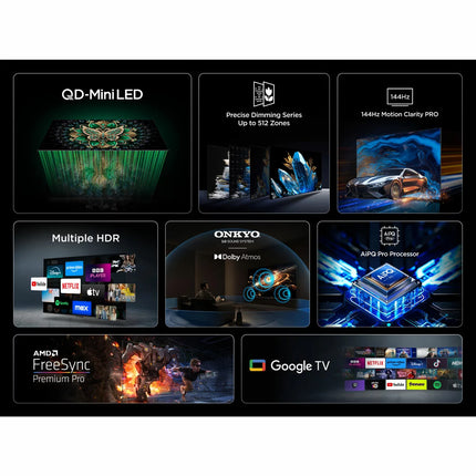 TCL Q7C 50" 4K Ultra HD Mini LED Smart Google TV - 50Q7C-UK