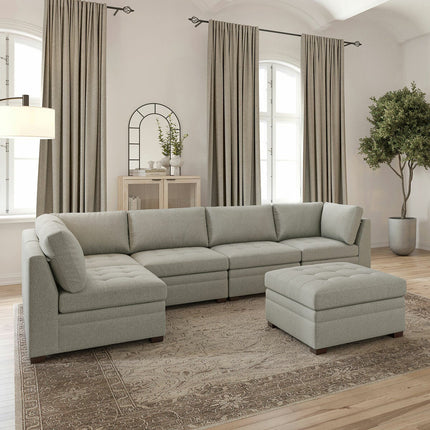 Thomasville Tisdale Beige Fabric Armless Chair – view 6