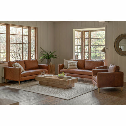 Gallery Osborne Brown Leather 2 Seater Sofa – view 8