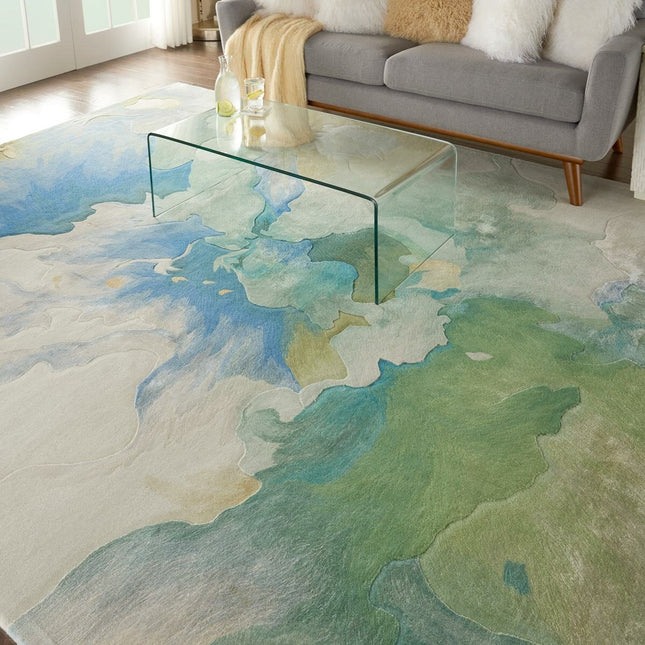 Prismatic Blue Seafoam Rug, in 4 Sizes – view 2