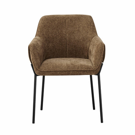 Manila Brown Fabric Dining Chair, 2 Pack – view 3