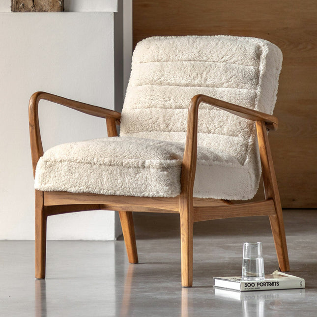 Gallery Datsun Sheepskin Fabric Armchair