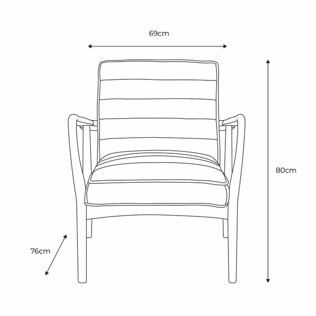 Gallery Datsun Sheepskin Fabric Armchair – view 2