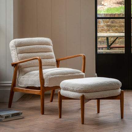 Gallery Datsun Sheepskin Fabric Armchair – view 3