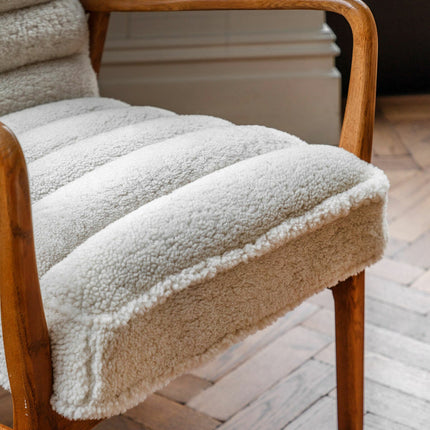 Gallery Datsun Sheepskin Fabric Armchair – view 4