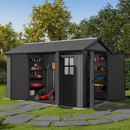 Keter Newton Plus 13 x 7ft 5" (3.9 x 2.2m) Dual Entry Storage Shed – view 3
