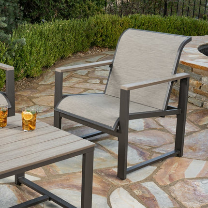 Sunvilla Helio 4 Piece Sling Patio Set + Cover – view 3