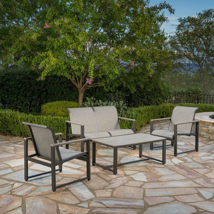 Sunvilla Helio 4 Piece Sling Patio Set + Cover – view 8
