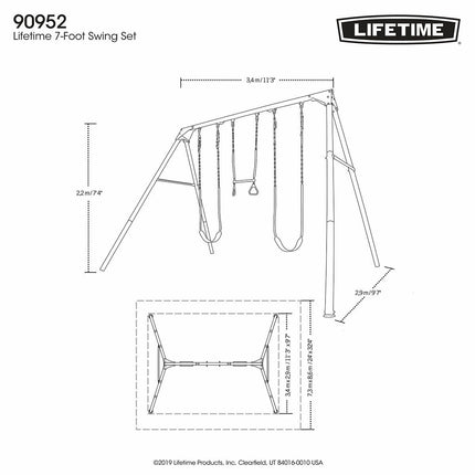 Lifetime 7ft Swing Set (3-12 Years) – view 4