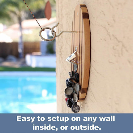 Vivere Hook and Ring Game with Bottle Opener & Magnetic Bottle Cap Catch (2 Pack) – view 3