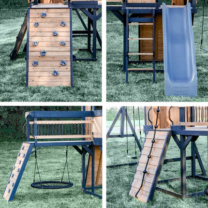 Backyard Discovery Timber Crossing Wooden Playcentre and Swing Set (3-10 Years) – view 5