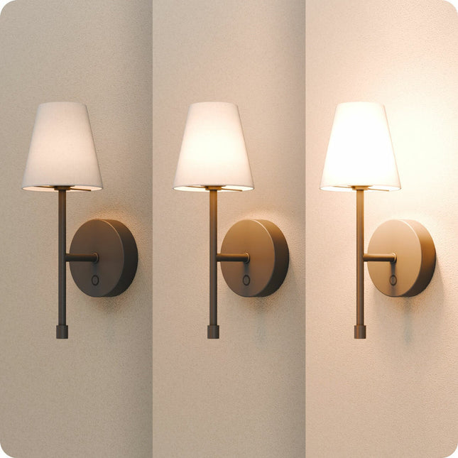 Globe Electric Wireless Rechargeable LED Integrated Wall Sconce, 2 Pack in 2 Colours – view 2