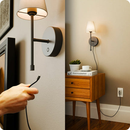 Globe Electric Wireless Rechargeable LED Integrated Wall Sconce, 2 Pack in 2 Colours – view 5