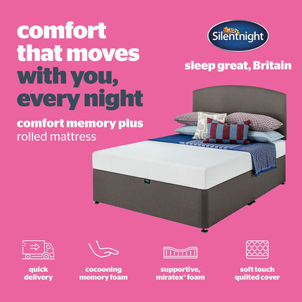 Silentnight Comfort Memory Plus Rolled Foam Mattress in 3 Sizes – view 2