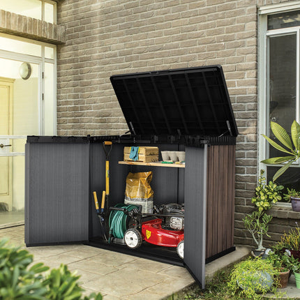 Keter Rosewood 4ft 7" x 2ft 8" (1.4 x 0.82m) 1,150 Litre Horizontal Storage Shed – view 5