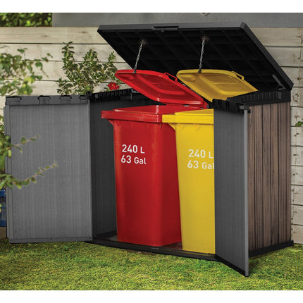Keter Rosewood 4ft 7" x 2ft 8" (1.4 x 0.82m) 1,150 Litre Horizontal Storage Shed – view 6