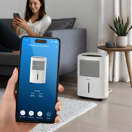 Pro Breeze 12L Dehumidifer With Humidistat & Smart App Control, PB-D-06W-W-UK – view 6
