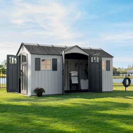 Lifetime 15ft x 8ft (4.5 x 2.5m) Dual Entry Outdoor Storage Shed - Model 60410 – view 8