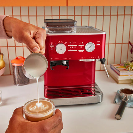 KitchenAid Espresso Coffee Machine - Candy Apple Red - 5KES6551BCA